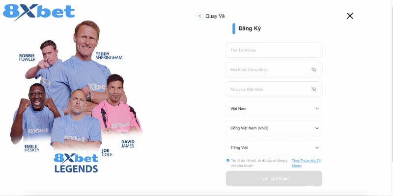 Hướng dẫn cách đăng ký 8xbet siêu nhanh